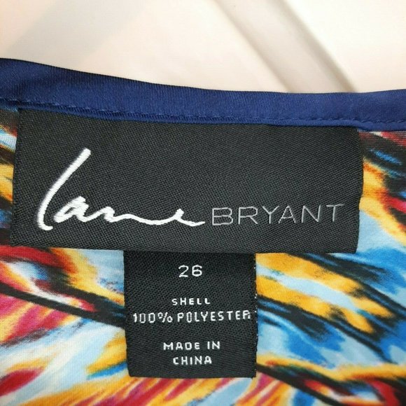 Lane Bryant Plus Size 26 Colorful Tank Top Lightweight FUN - Picture 4 of 11